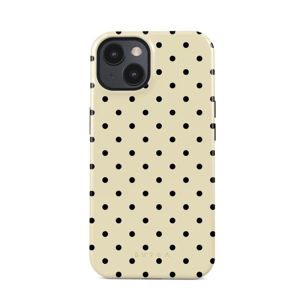 CREAM POLKA DOT PHONE CASE — IPHONE 15